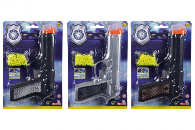 Kogelpistool met munitie 21cm, 3 soorten