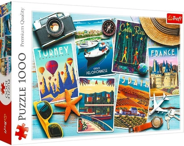 Puzzel 1000 stukjes – Vakantiekaarten