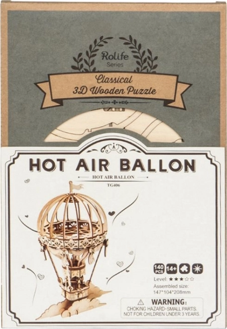 Heteluchtballon - 3D houten bouwpakket