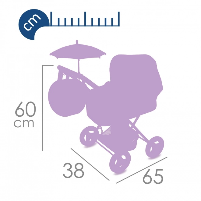 DeCuevas 85076 Opvouwbare poppenwagen met parasol en tas Magic Bubble 2024 - 60 cm