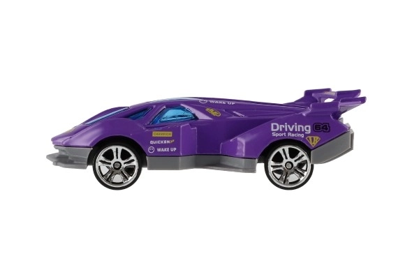 Auto sport 6st metalen/kunststof 8cm met vrije loop in doosje 10,5x27,5x4cm