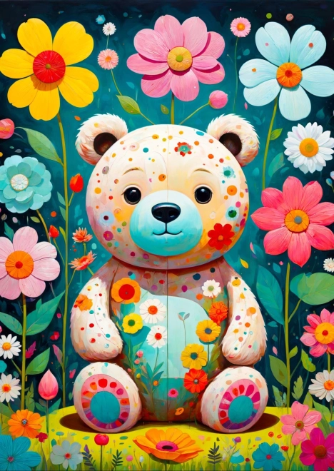Enjoy puzzel bloemenbeer, 1000 stukjes