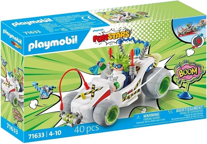 Playmobil Funstars Racing: professor met kart en accessoires