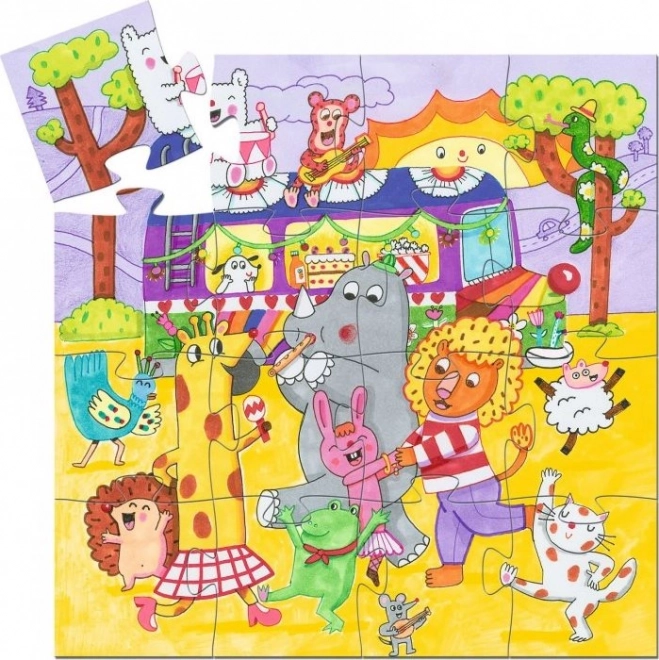 DJECO Puzzel Regenboogbus 16 stukken
