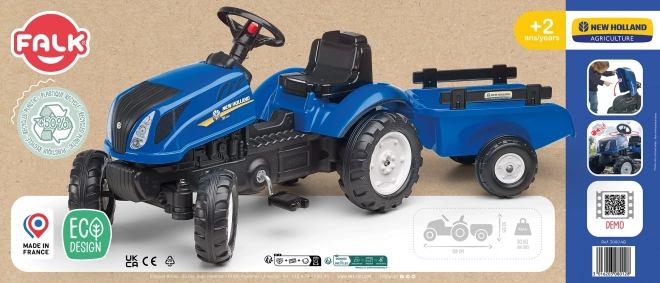 Tractor New Holland T6 met bakwagen
