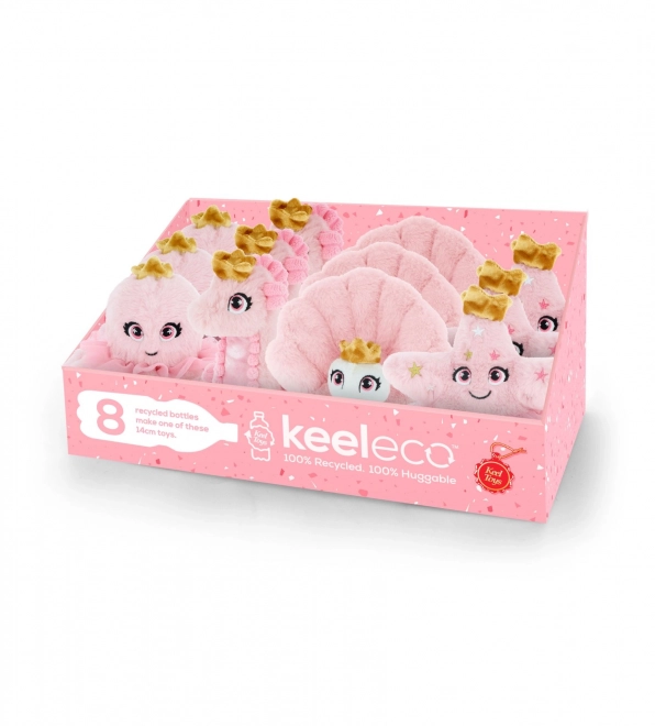 Keeleco ecologische pluchen knuffel Schelp 14 cm
