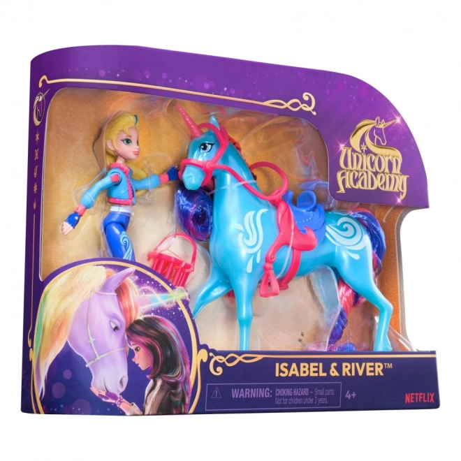 Unicorn academie figuren 11 cm Isabel en Rivier