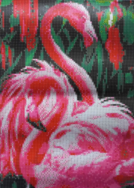 Set voor diamant schilderen - roze flamingo's