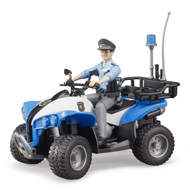 Bruder Bworld politie blauwe quad met figuur