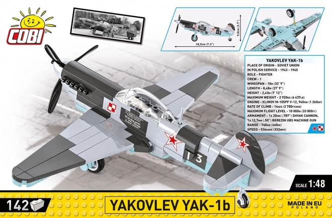 Bouwset vliegtuig Yakovlev Yak-1b