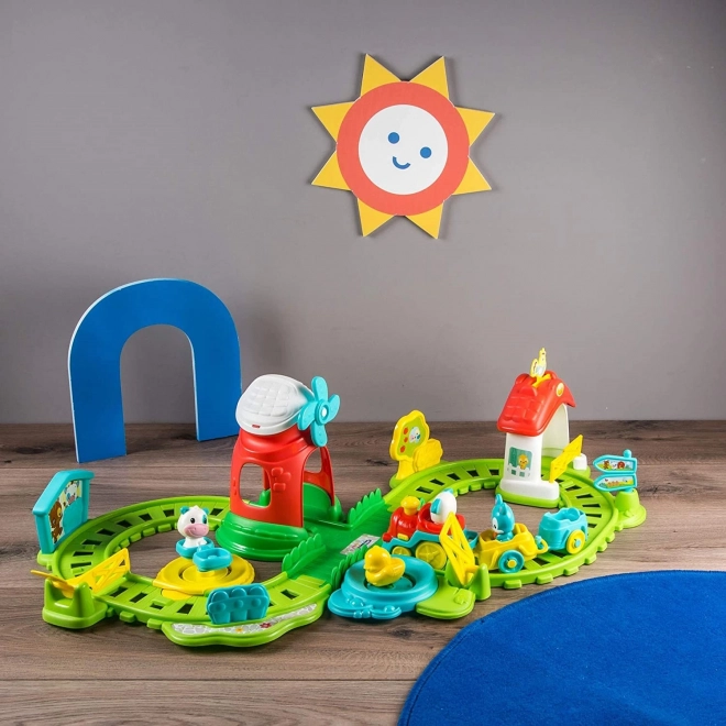 CLEMENTONI BABY Interactieve speelset trein op boerderij met geluiden