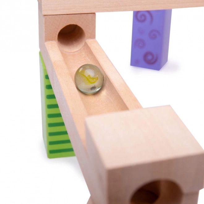 Bigjigs Speelgoed Houten Knikkerbaan Gekleurd