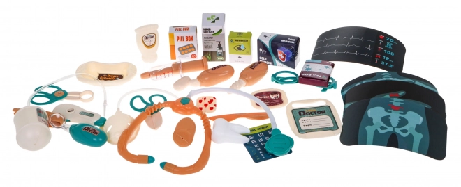 Dokterskarretje met röntgenpaneel voor kinderen 3+ met 29 accessoires