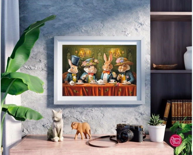 Puzzel Konijnen Theegesprek 500 stukjes