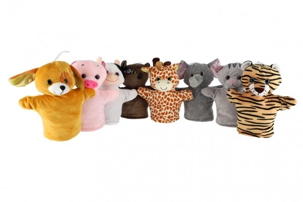 Pluchen handpop dier 24 cm