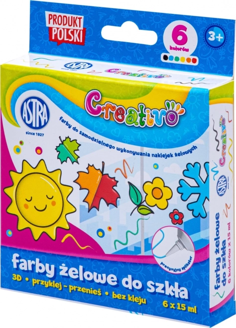 ASTRA CREATIVO gelverf voor glas 6×15 ml
