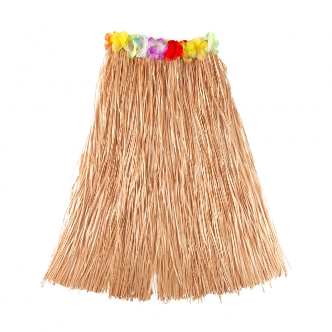 Hawaïaanse rok volwassenen 72 cm natuurlijk