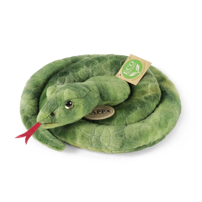 Pluche slang groen 90 cm ECO-VRIENDELIJK