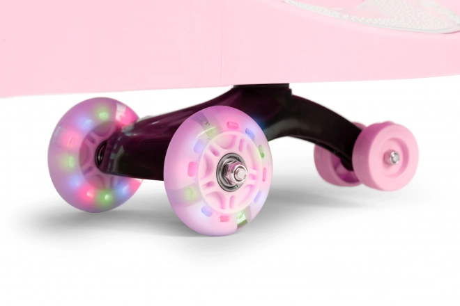 Rijdende auto met LED-wielen roze ECOTOYS