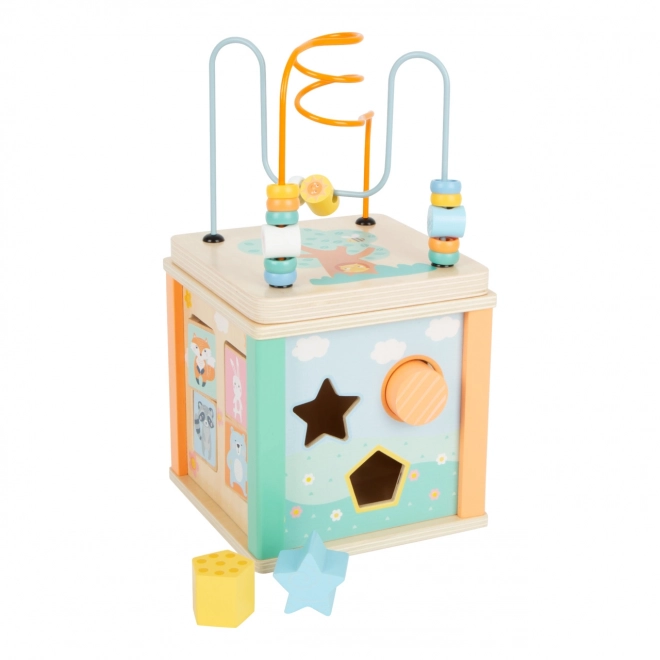 Motorische kubus SMALL FOOT in pastelkleuren