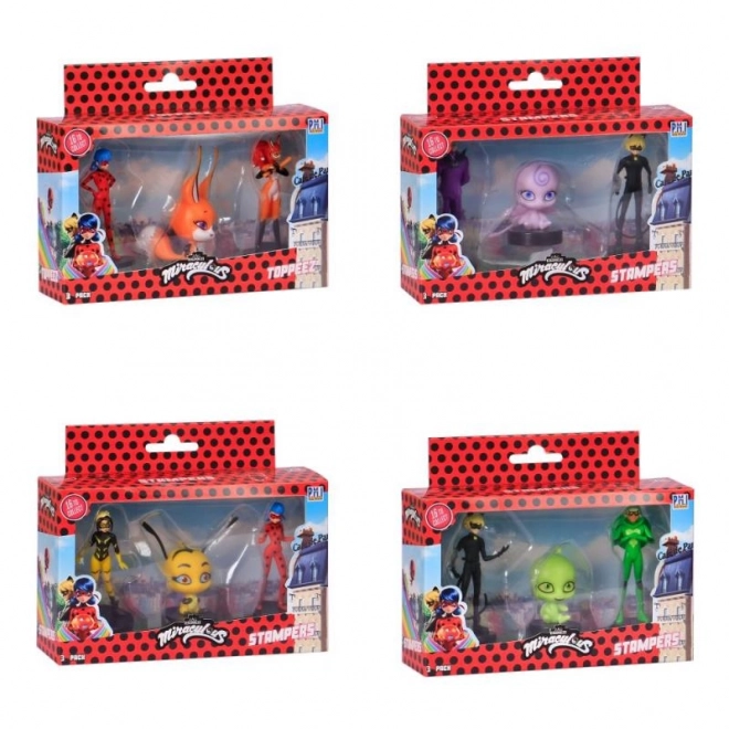 Miraculous: Ladybug en Cat Noir - stempels 3 stuks figuur Ast.