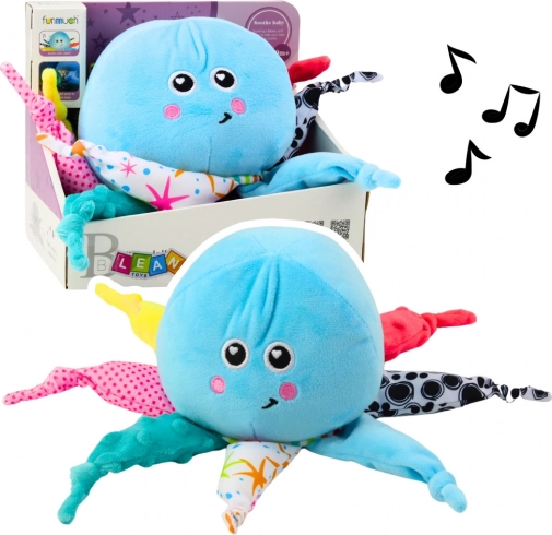 Inslaper knuffel-octopus met projector en melodieën
