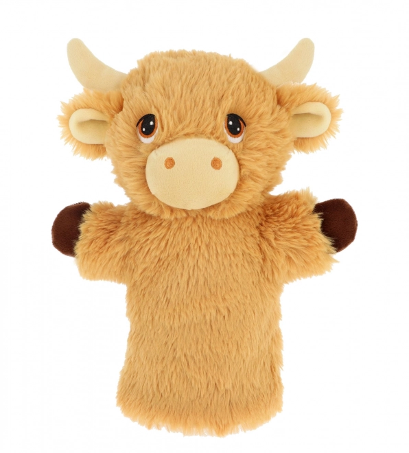 Keel Toys SE3077-3 Keeleco Hoogland koe - eko pluchen handpop 27 cm