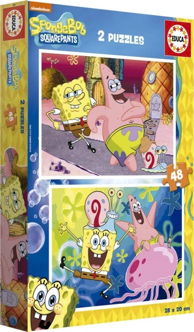 EDUCA Puzzel Sponge Bob 2x48 stukken