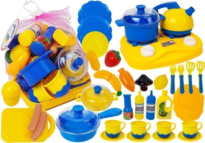 Set Little Cook Pots van kunststof servies