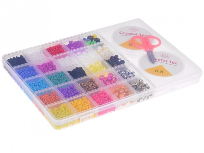 Set van gekleurde kristalkralen voor het maken van armbanden