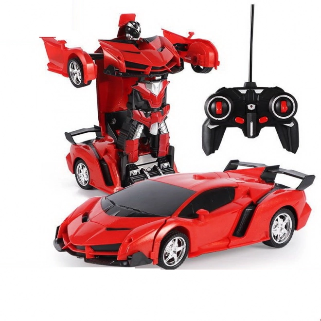 Auto Robot 2v1 Piloot R/C Licht Geluid Drift – Rood