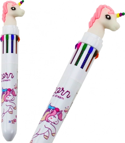 Veelkleurige pen Eenhoorn automatisch wit