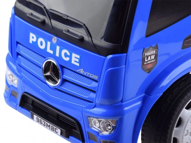 Kinder loopfiets met geluid Mercedes Antos POLITIE blauw