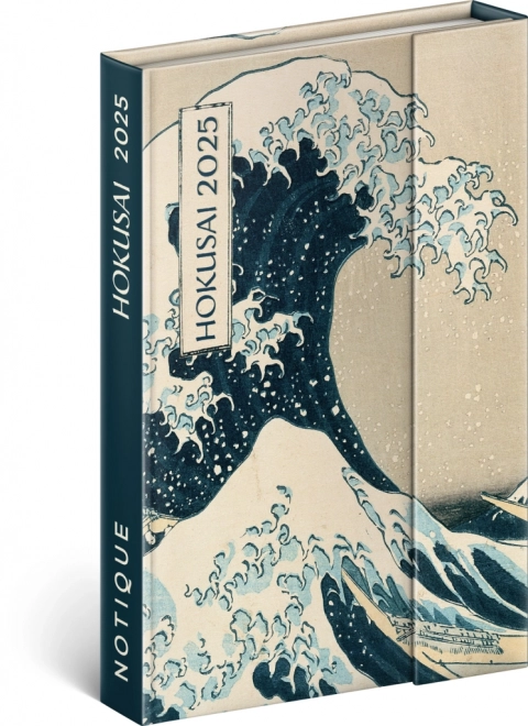NOTIQUE Wekelijkse magnetische agenda Katsushika Hokusai 2025, 11 x 16 cm