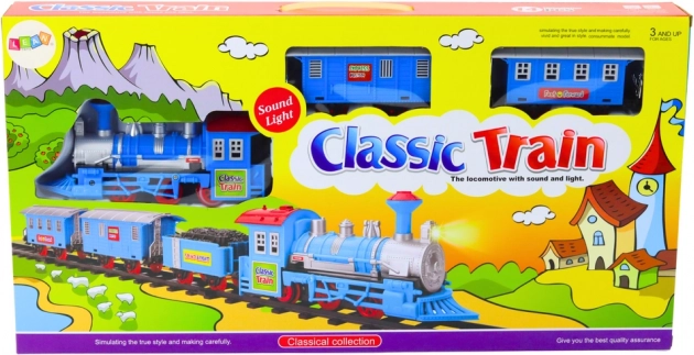 Stoomtreinset met Licht- en Geluidseffecten en Rails