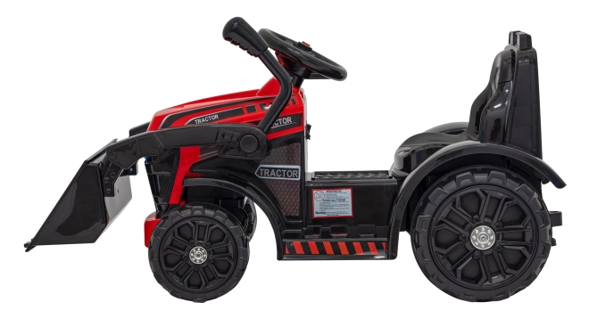 Kinder elektrische tractor met schuifblad – Rood