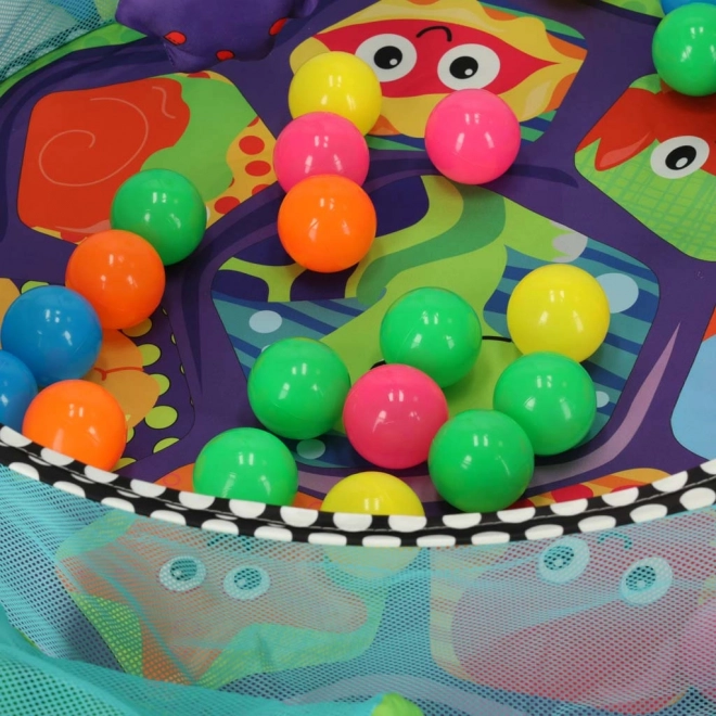 Educatieve speelkleed schildpad met omheining en ballen