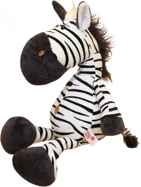 Pluchen speeltje zebra zwart-wit 25 cm
