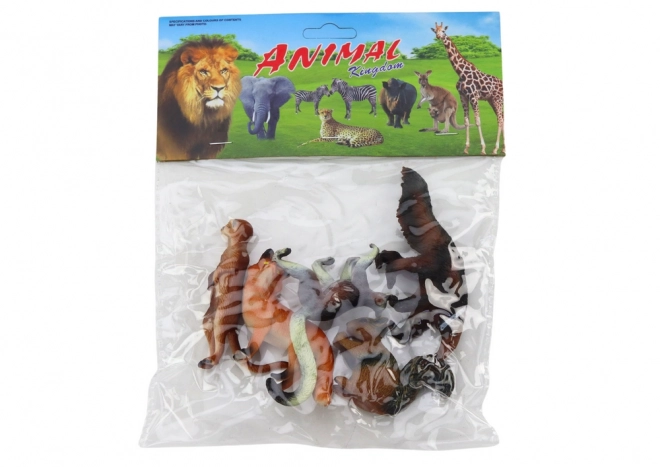Dierenfiguren 5 Stuks: Eekhoorn, Stokstaartje, Miereneter, Vos, Maki