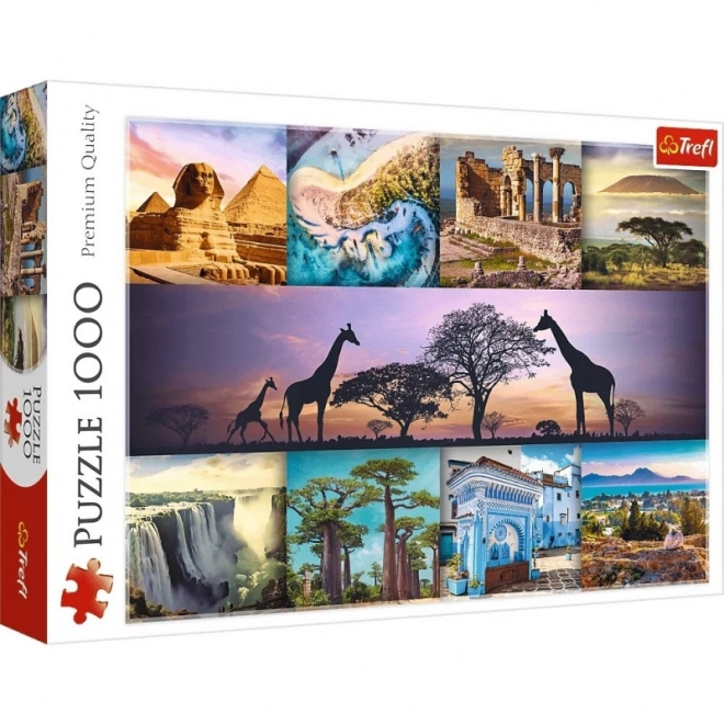 Trefl Puzzel 1000 stukjes - Collage Afrika