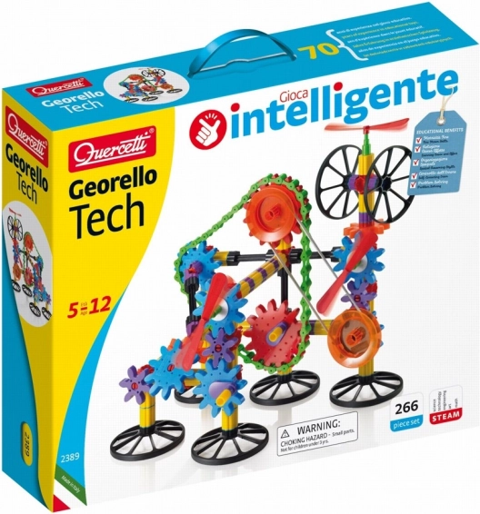 Quercetti Georello Tech tandwielbouwset 266 onderdelen