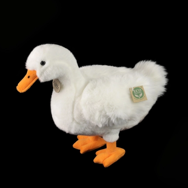Pluchen eend wit 33 cm Milieuvriendelijk