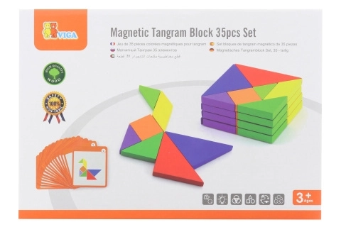 Houten magnetische tangrams