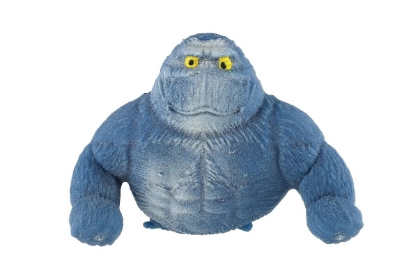 Gorilla anti-stress speelgoed gevuld met zand 400 g siliconen 12 cm 4 kleuren 8 stuks in doos