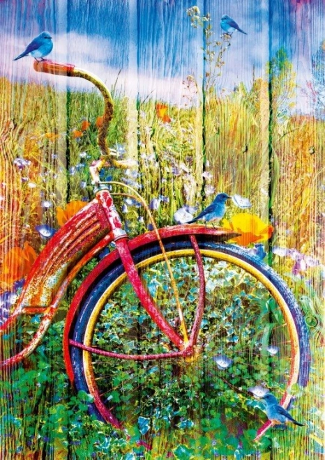 Bluebird puzzel blauwe vogeltjes op de fiets – 1000 stukjes