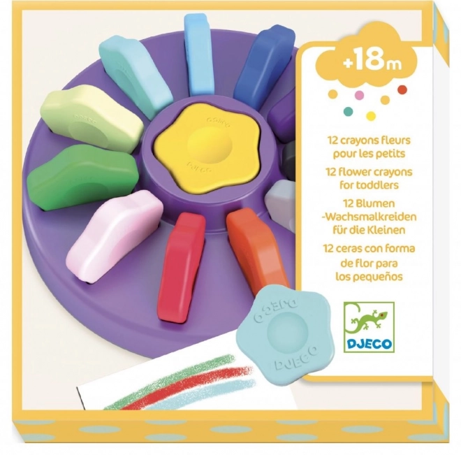 DJECO Bloemvormige krijtjes voor de kleintjes