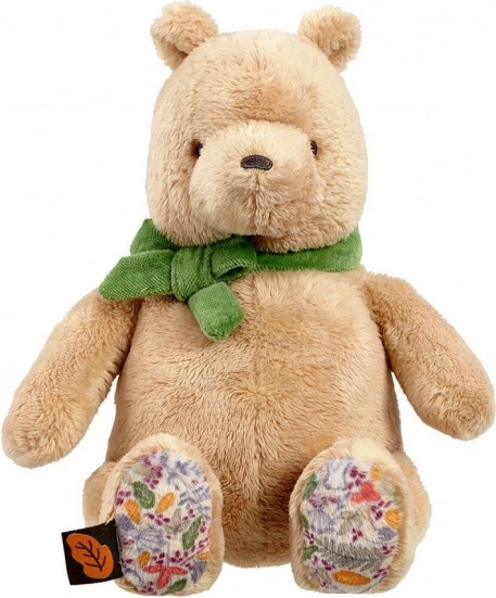 Pluchen Winnie de Poeh met groene strik 22 cm
