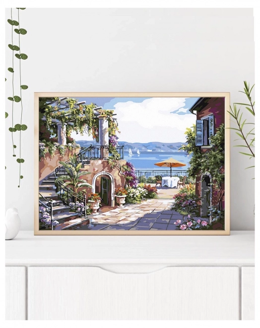 Schilderen op Nummer Toscaanse Terras 40x50 Canvas + Verf + Kwasten