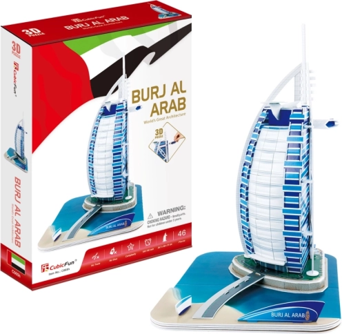 CUBICFUN 3D-puzzel Burdž Al-Arab 46 stukjes
