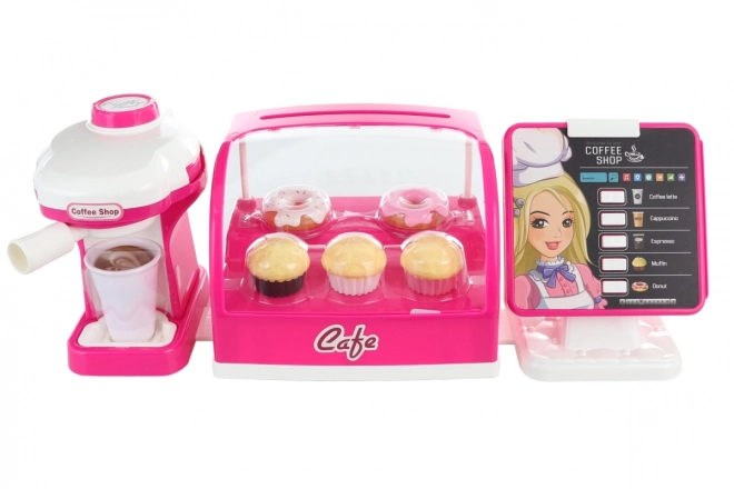 Cafe op batterijen met accessoires